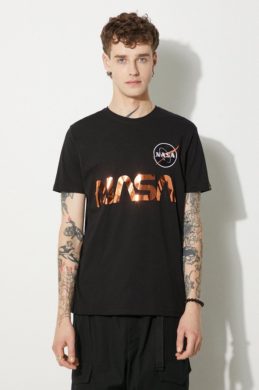 Majica Alpha Industries T-Shirt With Print Črna | 178501.209, 0