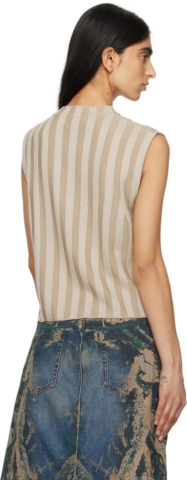 Majica brez rokavov Eckhaus Latta Eckhaus Latta Keyboard Sleeveless Knit Top Bež | 8025-EL-PS25-DU -, 2