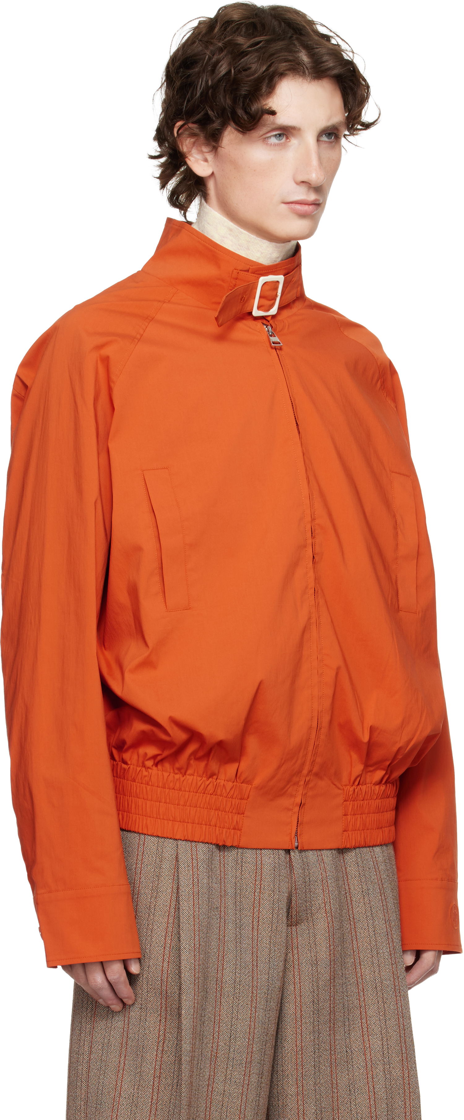 Bomber jakna JW Anderson JW Anderson Buckled Collar Harrington Jacket Oranžna | JK0393-PG1838, 1