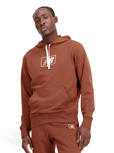 Pulover New Balance Hoodie Rjava | MT33508ROX