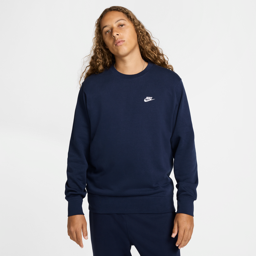 Pulover Nike Nike Club Fleece Crewneck Sweatshirt Mornarica | FN3888-451