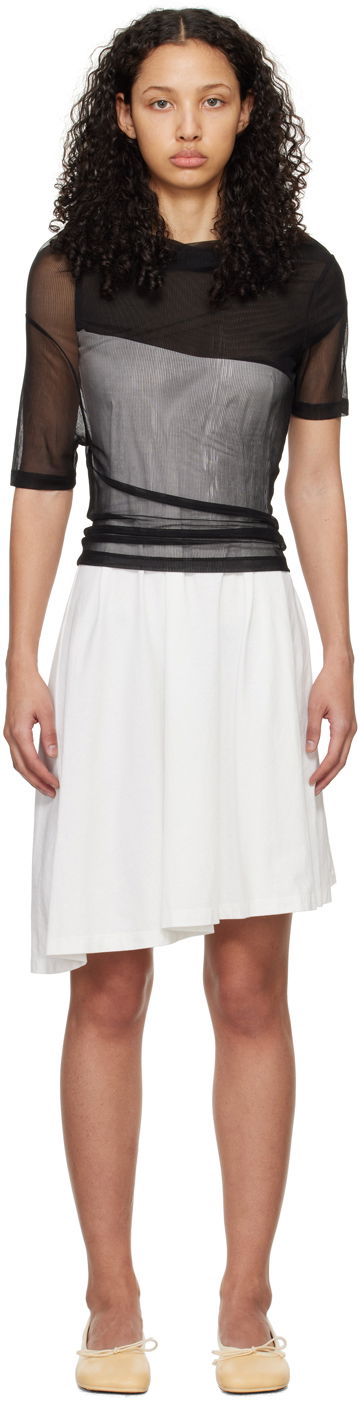 Obleke Maison Margiela MM6 Layered Minidress Bela | S52DA0020 STJ403