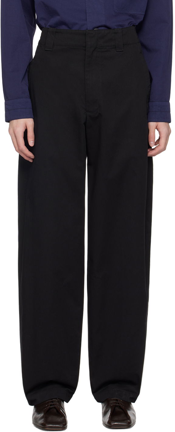 Hlače LEMAIRE Maxi Trousers Črna | PA1083 LF1255