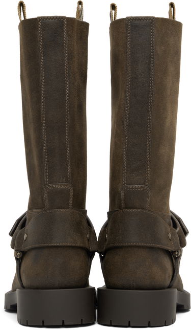 Superge in čevlji Burberry Burberry Suede Soft Saddle Low Boots Rjava | 8113016, 1