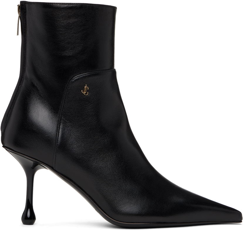 Nega čevljev Jimmy Choo Jimmy Choo Cycas 80 Leather Ankle Boots Črna | CYCAS AB 80 NAP