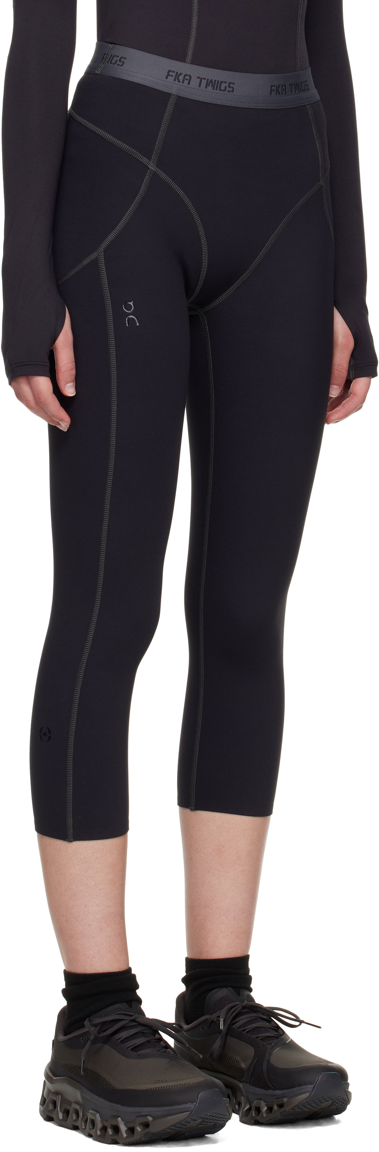 Pajkice On Running FKA twigs Edition Studio Sport Cropped Leggings Črna | 1WF11690553, 1