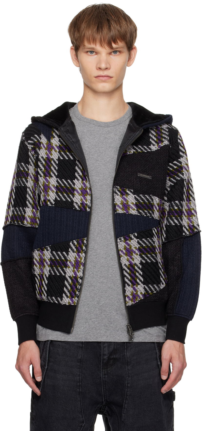 Pulover Andersson Bell Andersson Bell Patchwork Zip-Up Hoodie Večbarvna | atb1343u