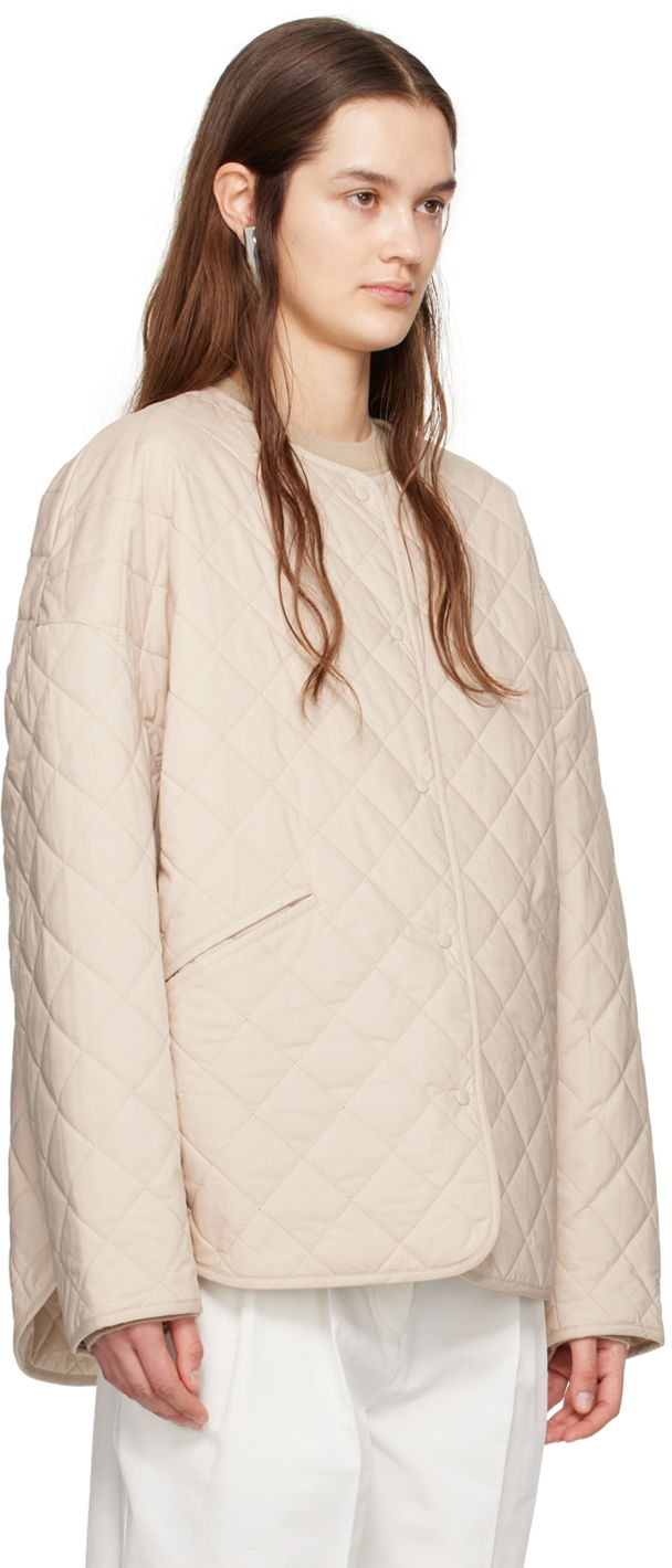 Puhovka TOTEME TOTEME Quilted Snap Button Jacket Bež | 241-WRO1116-FB0157, 1
