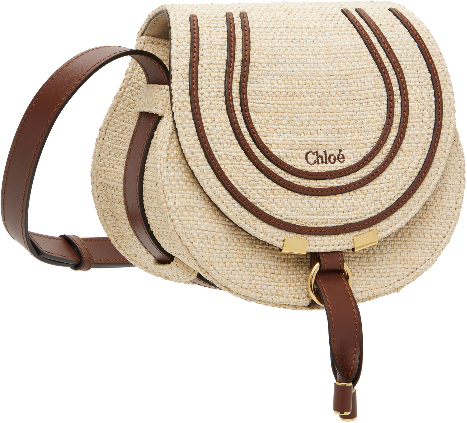 Torba za čez ramo CHLOÉ Chloé Small Marcie Saddle Bag Bež | CH25US680P19, 1