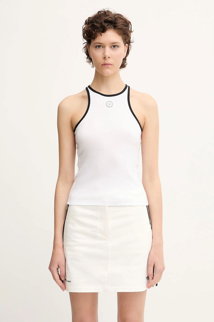 Majica brez rokavov Sporty & Rich Sporty & Rich Srhwc Ribbed Tank Top Bela | TO080622305WH01