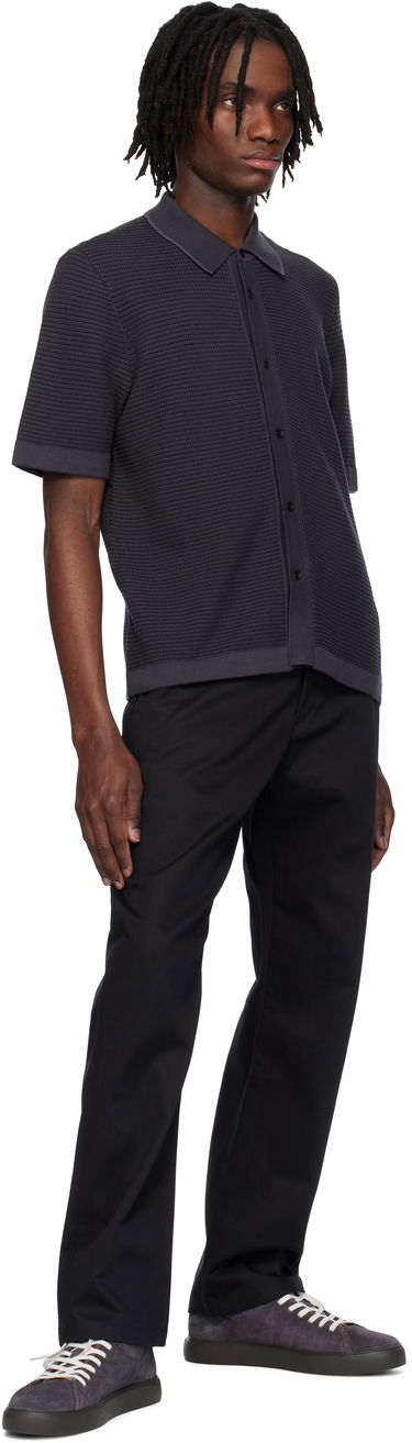 Polo majica rag & bone Rag & Bone Harvey Striped Jacquard Knit Polo Črna | MBS25S025BC25, 3