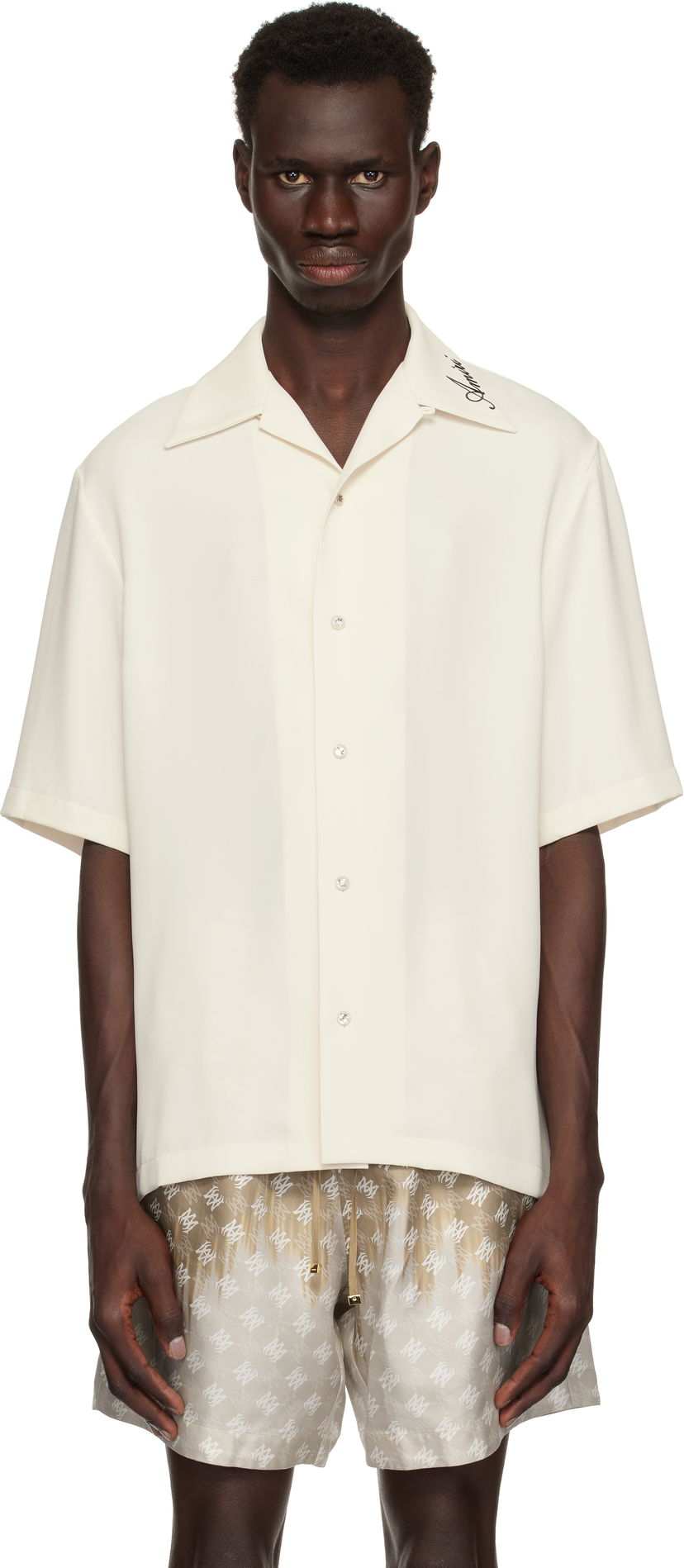 Srajce AMIRI Amiri Camp Shirt Bela | AMSTCA1127