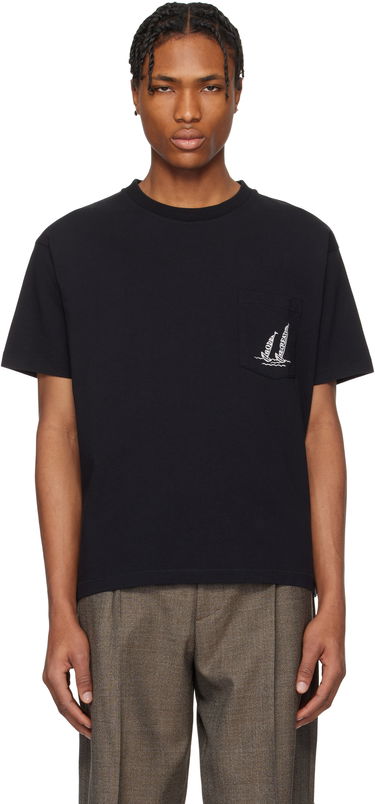 Majica Bode Bode 'Recreation' Sails Pocket Tee Črna | MRS25CS052, 0