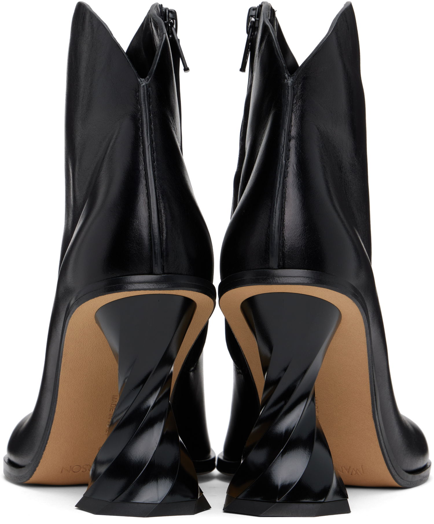 Oblačila JW Anderson JW Anderson Twisted Heel Ankle Boots Črna | ANW43211A, 1