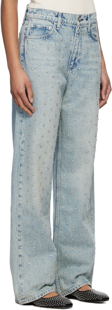 Kavbojke rag & bone rag & bone Shea Relaxed Straight Jeans Modra | WDD24H2998RGDE, 1