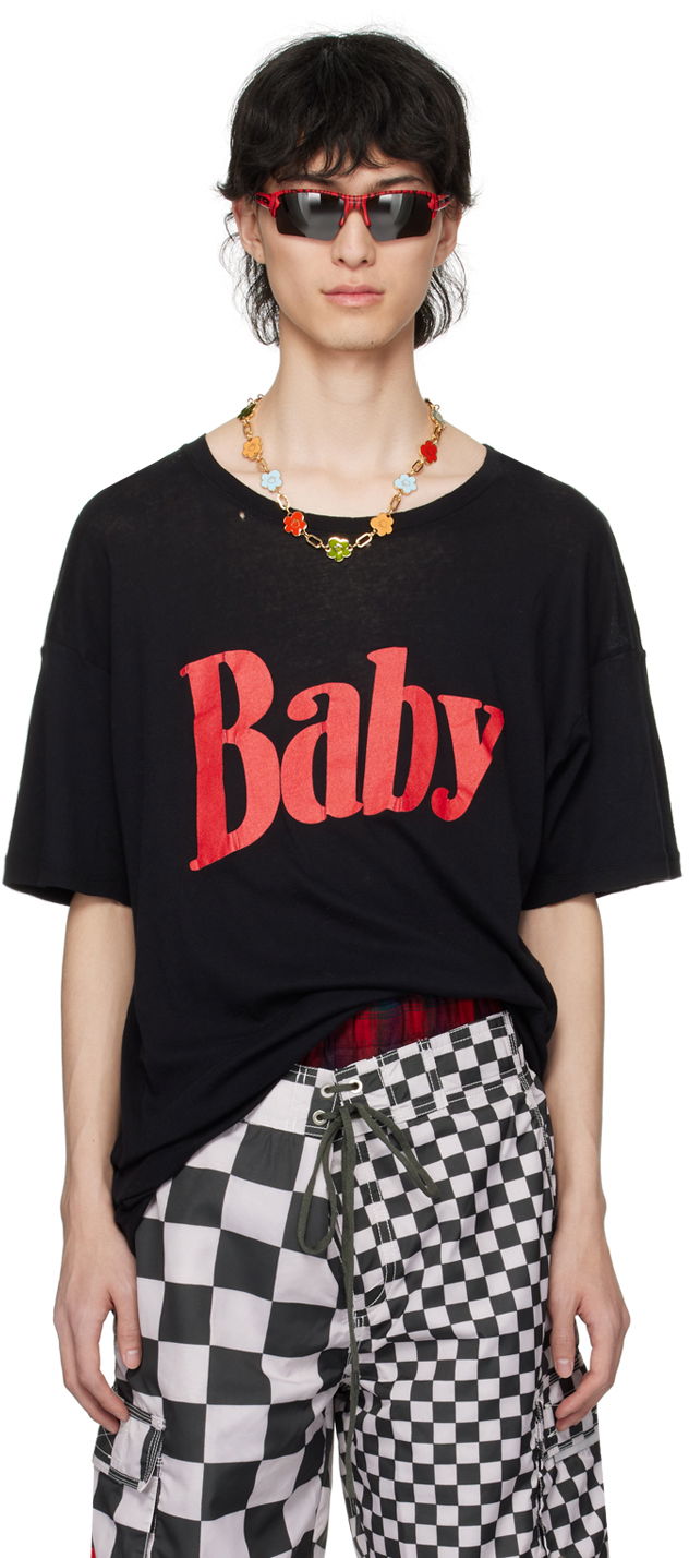 Majica ERL ERL 'Baby' Print T-Shirt Črna | ERL08T016