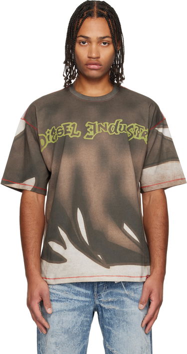 Majica Diesel T-Boxt-Show Oversized Washed Graphic T-shirt with Contrast Stitching Večbarvna | A21230-0BKBY-7FMA, 0