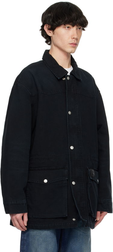 Jakna Carhartt WIP OG Santa Fe Black Coat Črna | I034314-00E.4O, 2