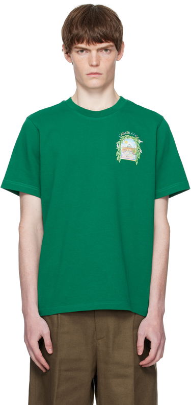 Majica Casablanca Casablanca L'Arche De Tennis T-Shirt Zelena | MPF25-JTS-001-17-EX-FLANNELS, 0