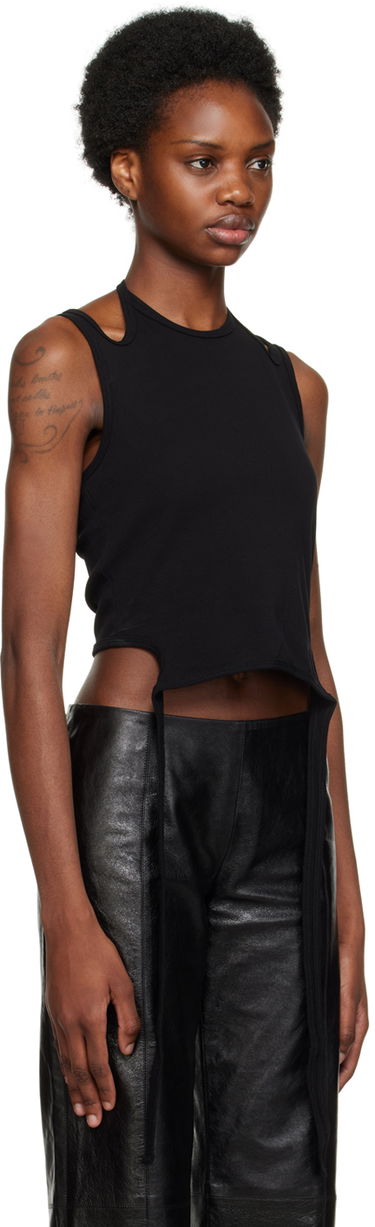 Majica brez rokavov Dion Lee Double Tie Crop Tank Top Bela | A3398P21, 4