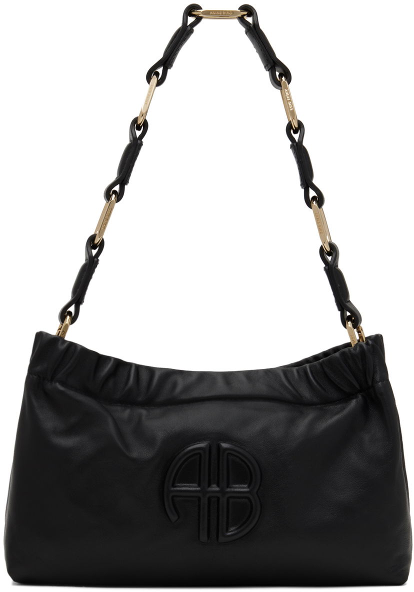 Torba za čez ramo Anine Bing Small Kate Leather Shoulder Bag Črna | A-13-1214-000