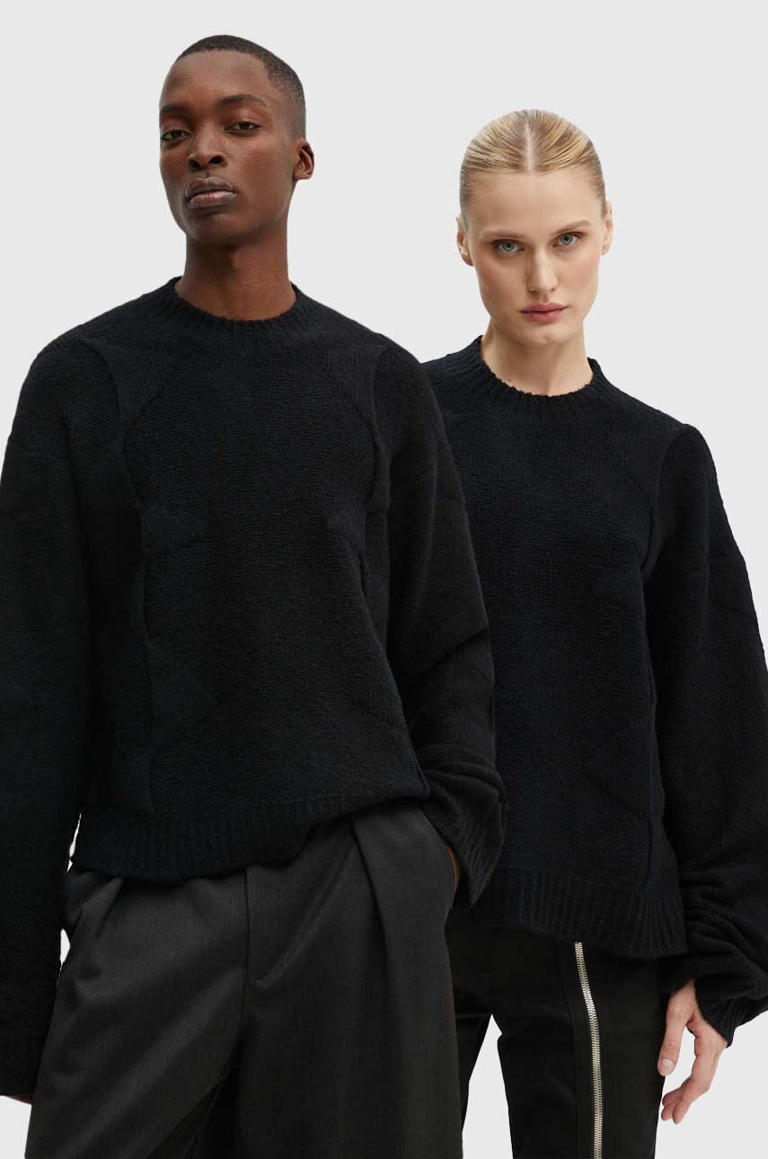 Pleteni pulover HELIOT EMIL Black Warm Wool Sweater Črna | PREAW24.M.07.063.BLK01, 0