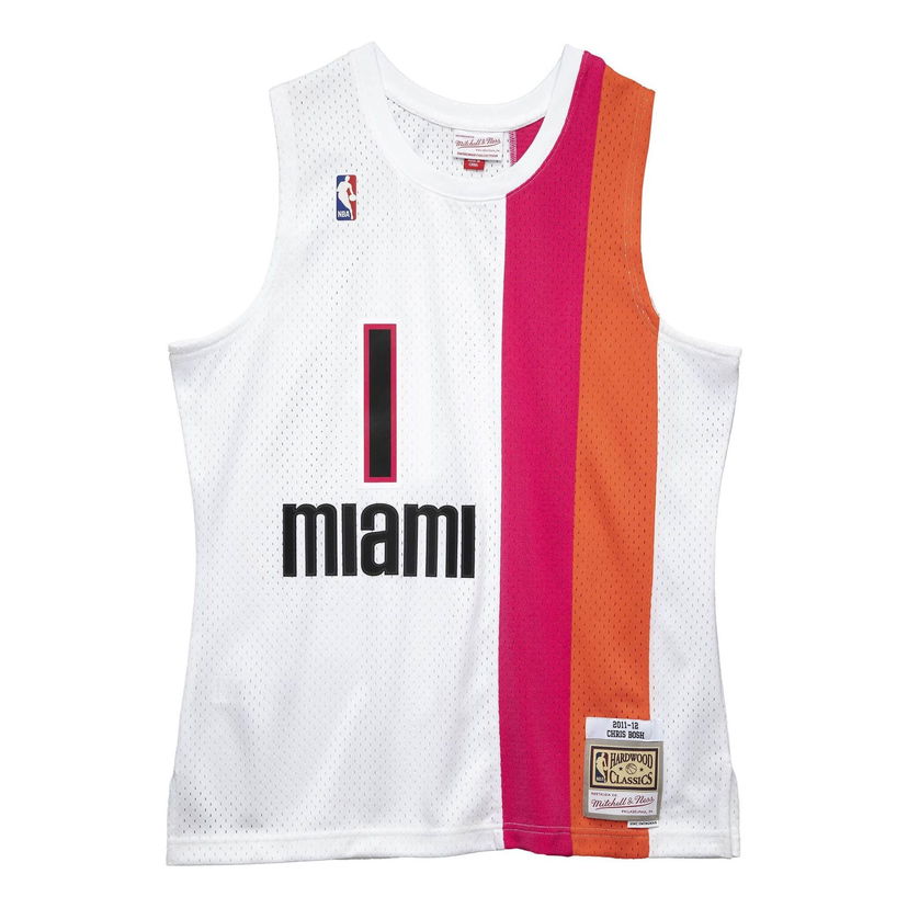 Majica brez rokavov Mitchell & Ness NBA Miami Heat 2011-12 Swingman Jersey Bela | SMJYGS20056-MHEWHIT11CBO