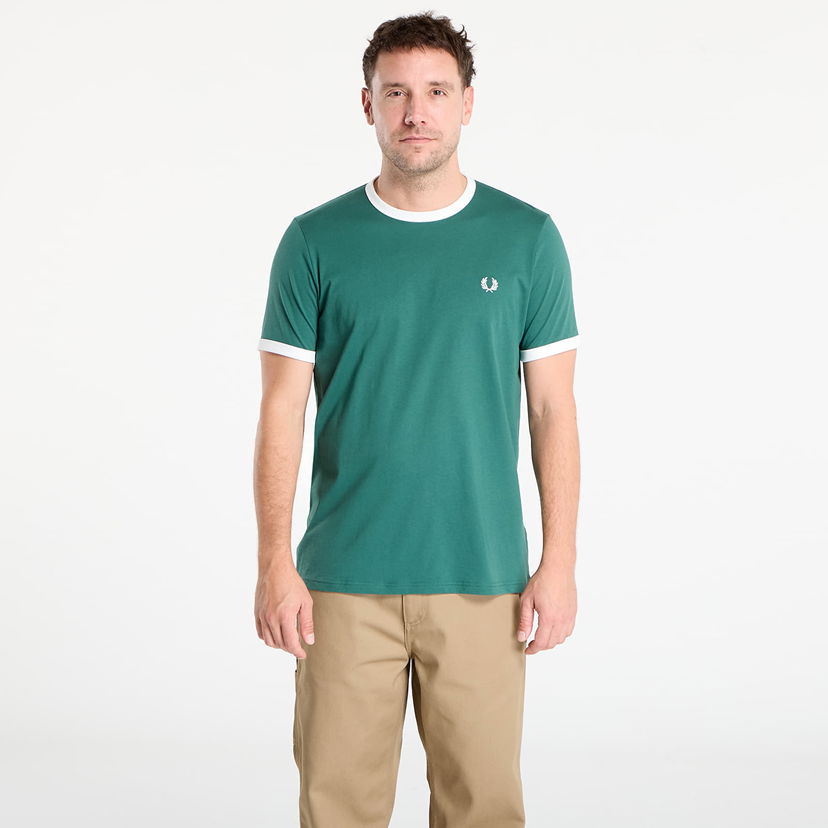 Majica Fred Perry Fred Perry Ringer T-Shirt Zelena | M3519 Z93
