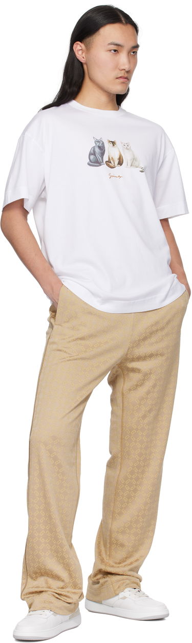 Trenirka Givenchy Shiny Monogram Jacquard Sweatpants Bež | BM51HS316G277, 3