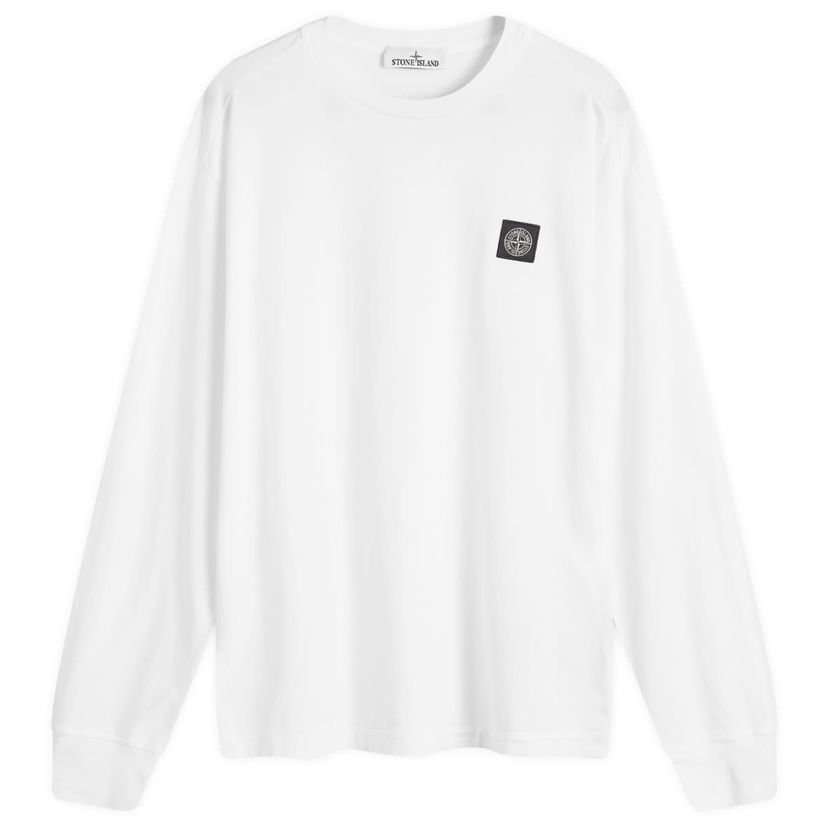Majica Stone Island Long Sleeve Patch T-Shirt Bela | 811522713-A0001