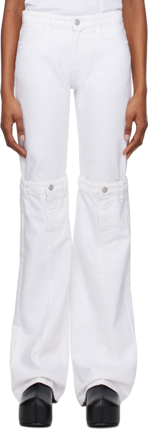 Kavbojke Coperni Open Knee Jeans Bela | COPP55251, 0