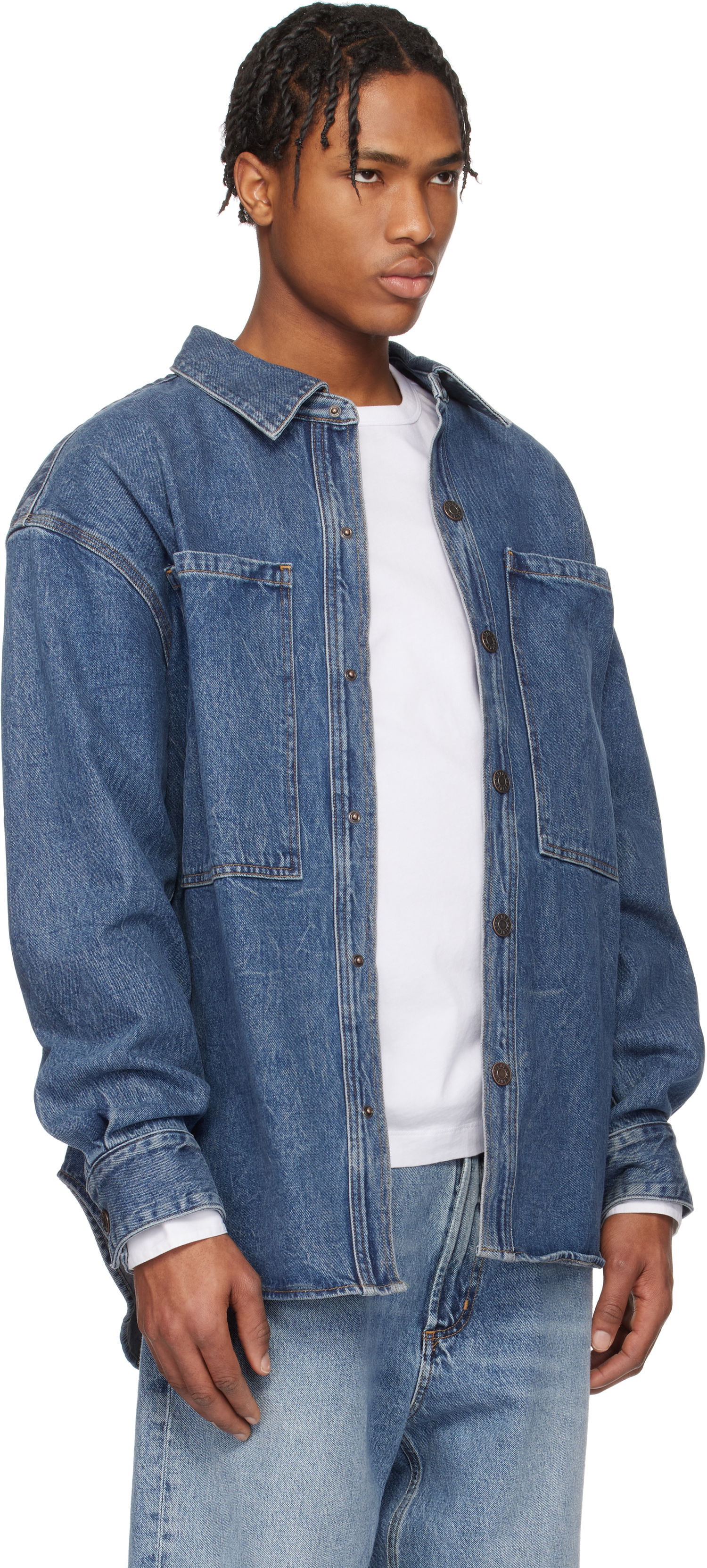 Srajce AGOLDE AGOLDE Atticus Denim Jacket Modra | A4031-1206, 1