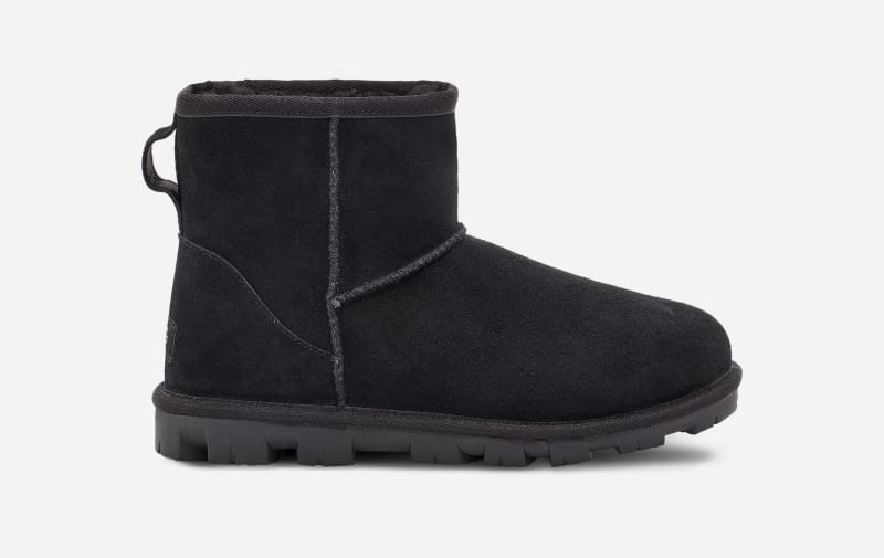 Oblačila UGG ® Essential Mini Boot for Women in Black, Size 9, Leather Črna | 1115030-BLK, 0