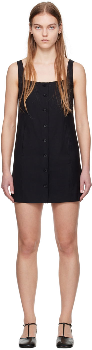 Obleke Loulou de Saison Loulou de Saison Idon Button-Front Minidress Črna | IDON, 0