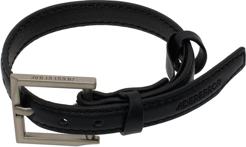 Zapestnica ADER ERROR ADER error Tetraight 117 Leather Bracelet Črna | BO01SSJW0801BK