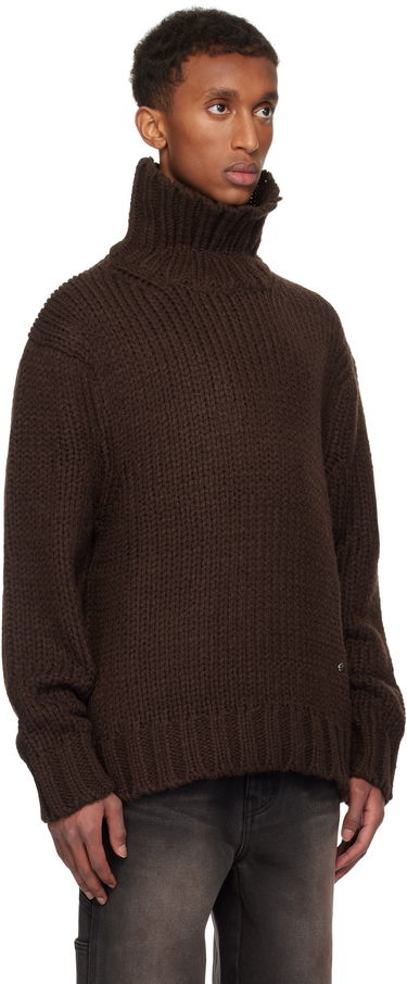 Pleteni pulover We11done We11done Chunky Turtleneck Sweater Rjava | WD-KT3-24-651-U-BR, 1