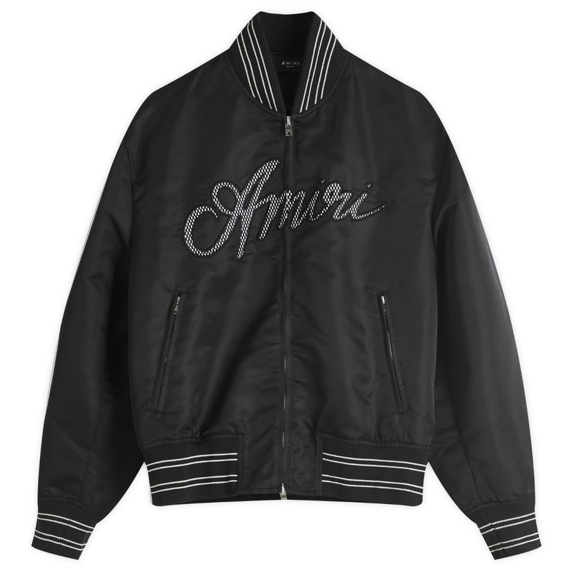 Bomber jakna AMIRI AMIRI Script Bomber Jacket, Size Large Črna | AMOUBB1037-001
