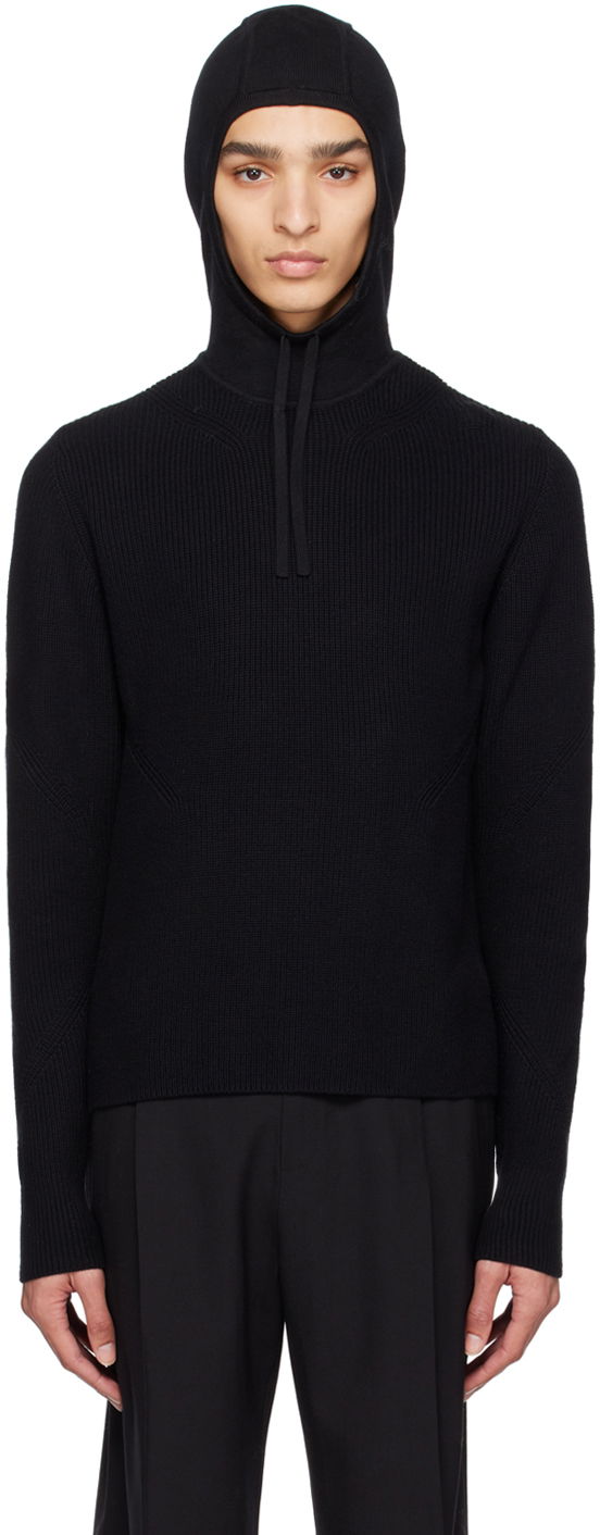 Pleteni pulover Dion Lee Dion Lee Paneled Knit Hoodie Črna | C7158R23