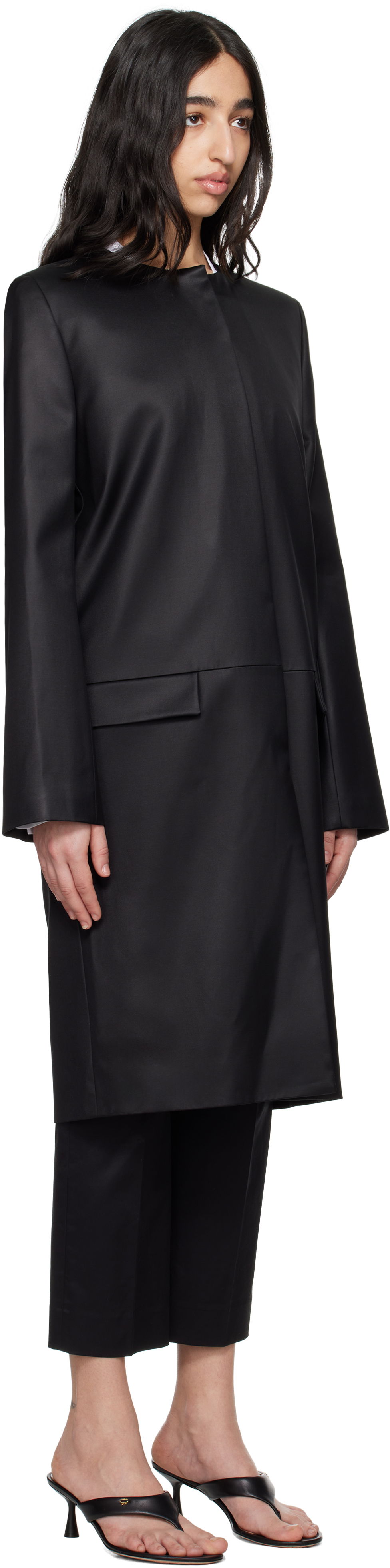 Plašči TOTEME TOTEME Chintz Coat Črna | 252-WRO0208-FB0390, 1