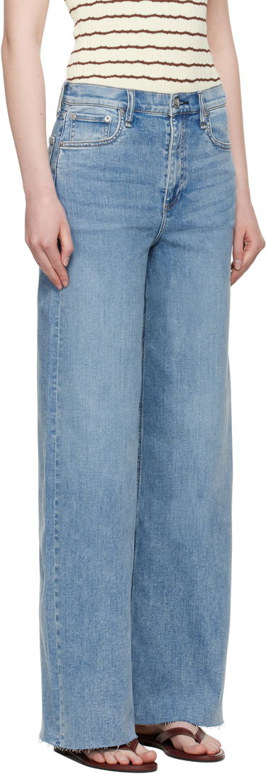 Kavbojke rag & bone 'The Sofie' High-Rise Ultra Wide Jeans Modra | WDD24F2952FUWH, 4