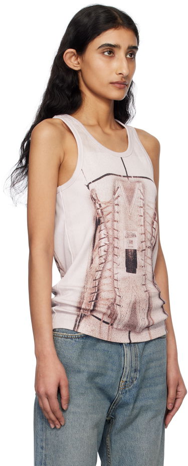 Majica brez rokavov Jean Paul Gaultier Jean Paul Gaultier Corset Trompe-L’oeil Tank Top Bež | 25/34-F-DB057-J582-260100, 1