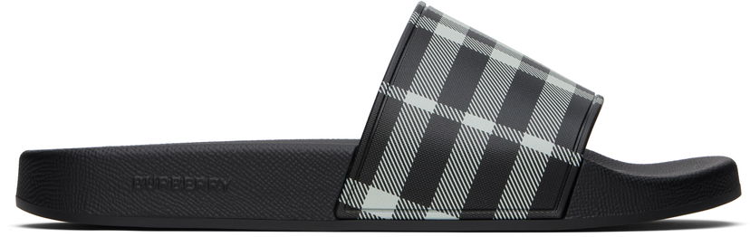 Modni dodatki Burberry Burberry Check Pool Slides Črna | 8107514
