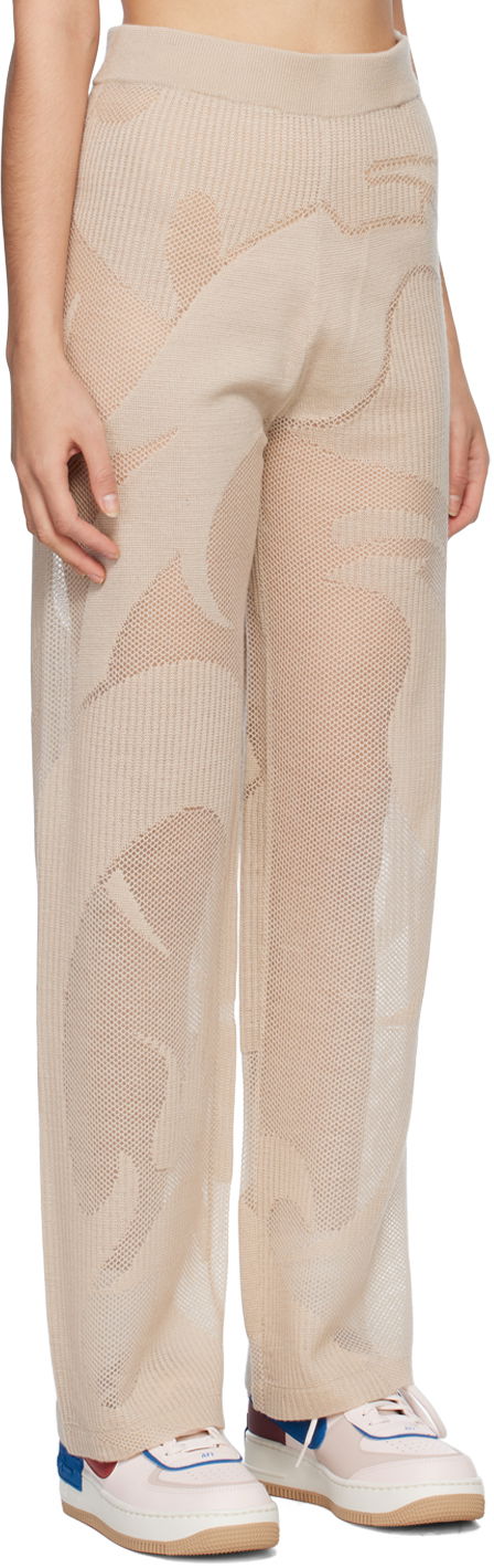 Hlače Feng Chen Wang Feng Chen Wang Phoenix Knitted Trousers Bež | FUS15KT04, 1