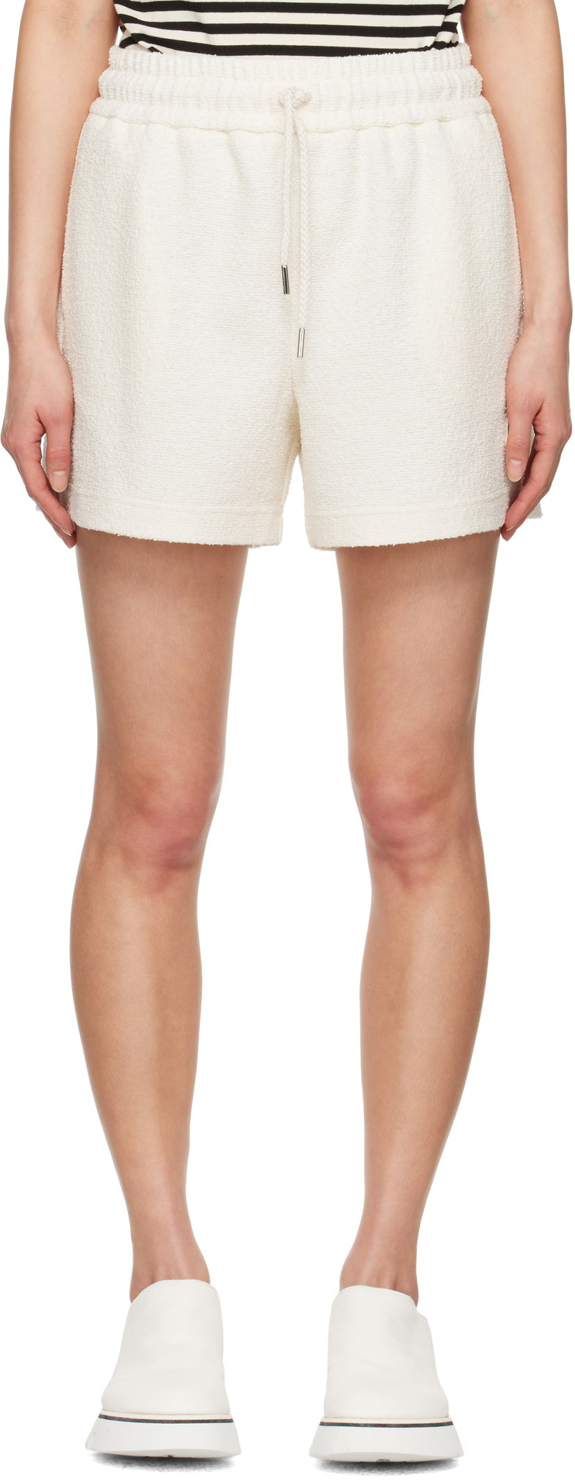 Kratke hlače Moncler Moncler Drawstring Shorts Bela | K10938H0002189AWR