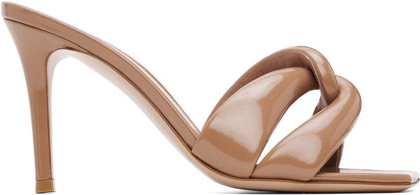 Superge in čevlji Gianvito Rossi Amour Twisted Strap Heeled Sandals Bež | G10012-85RIC-NUI