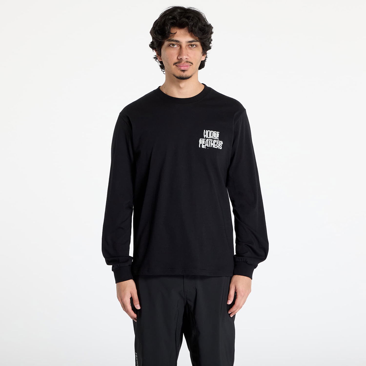 Majica Horsefeathers Horsefeathers Xerox Long Sleeve T-Shirt Črna | SM1375C, 0