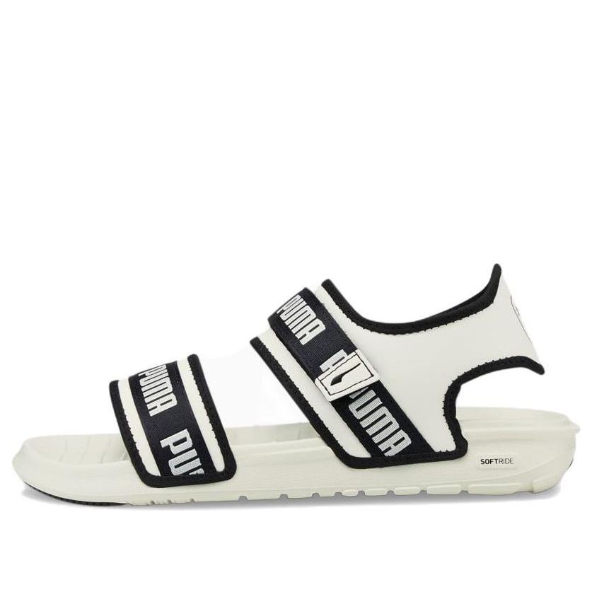 Superge in čevlji Puma Softride Slide Wordmark Bela | 384128-02, 0