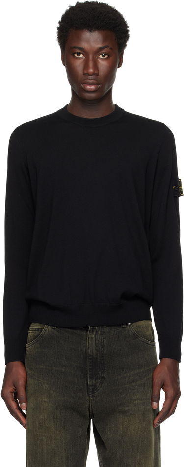 Pulover Stone Island Stone Island Light RWS Geelong Wool Sweatshirt Črna | K2S15 5100071 S00C4, 0