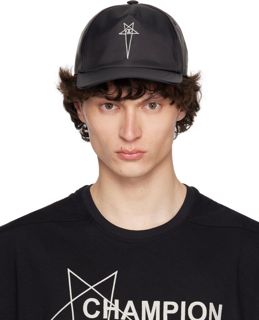 Kapa Rick Owens Rick Owens Champion Edition Baseball Cap Črna | CM01E6201 CHNY NYLON