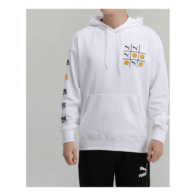 Pulover Puma Club Graphic Hoodie Bela | 530368-02